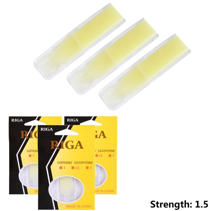 

3 Pcs/set Soprano Saxophone Resin Reed Strength 1.5, 2.0, 2.5 For Beginner Student Hardness 1.5