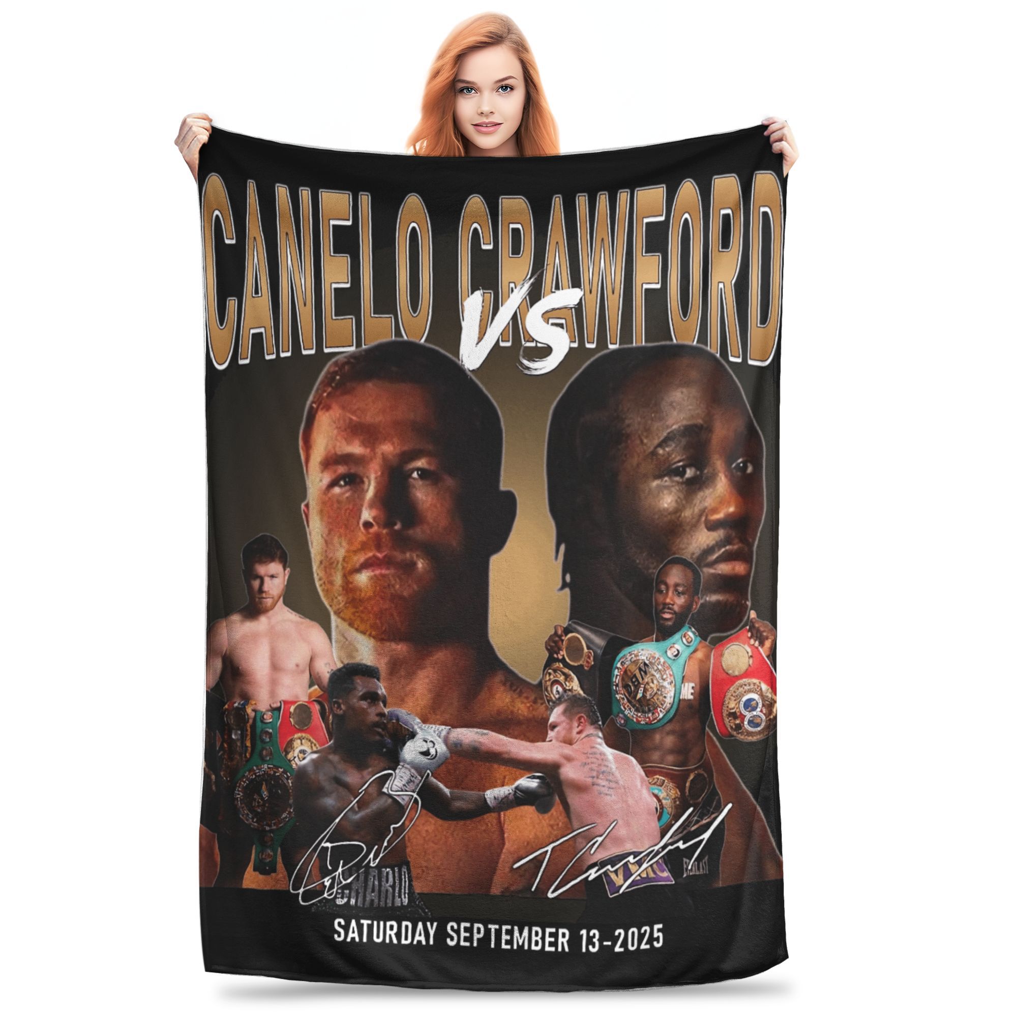 

Terence Crawford Soft Blanket Child Plush Bedding Throws Novelty Living Room Flannel Bedspread Sofa Bed Cover 130x150cm
