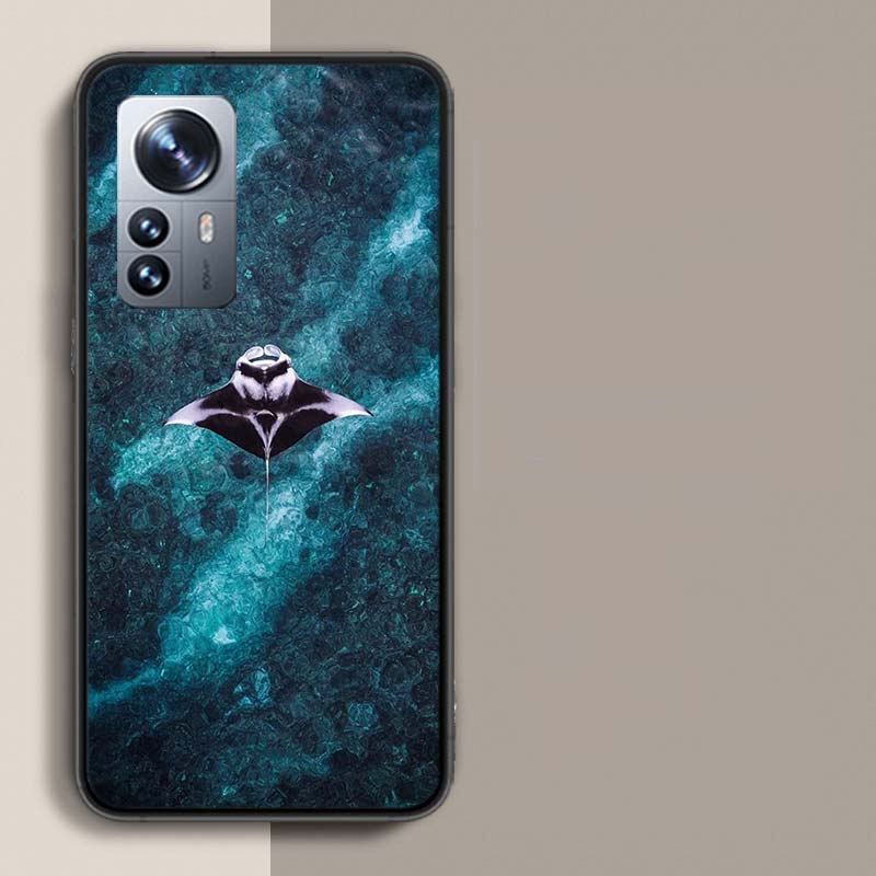 Fish Cool Manta Ray Phone Case For Xiaomi 15 Poco X7 X6 F7 14 Ultra Mi F6 F5 F4 F3 X5 X4 X3 M6 Pro M5 M5S M3 Capa Coque