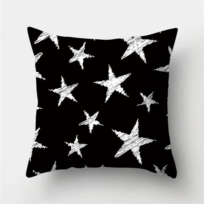 45x45cm black geometric stripes irregular pattern series cushion cover square pillow case home office bedroom decoration