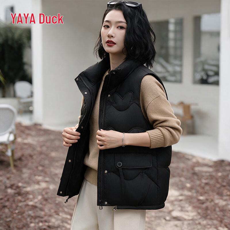 YAYA Women's Sleeveless Down Vest with Adjustable Drawstring Hem