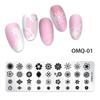 Japanese Nail Art Printing Template, Marble Christmas Snowflake Nail Art Printing Steel Plate