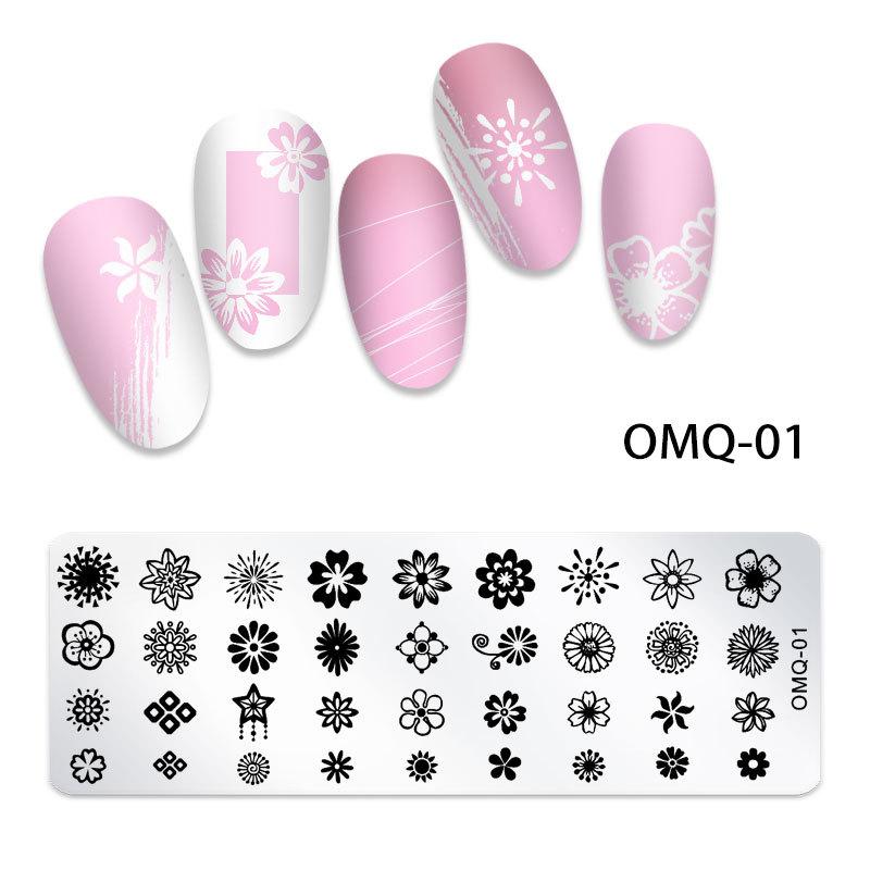 Japanese Nail Art Printing Template, Marble Christmas Snowflake Nail Art Printing Steel Plate