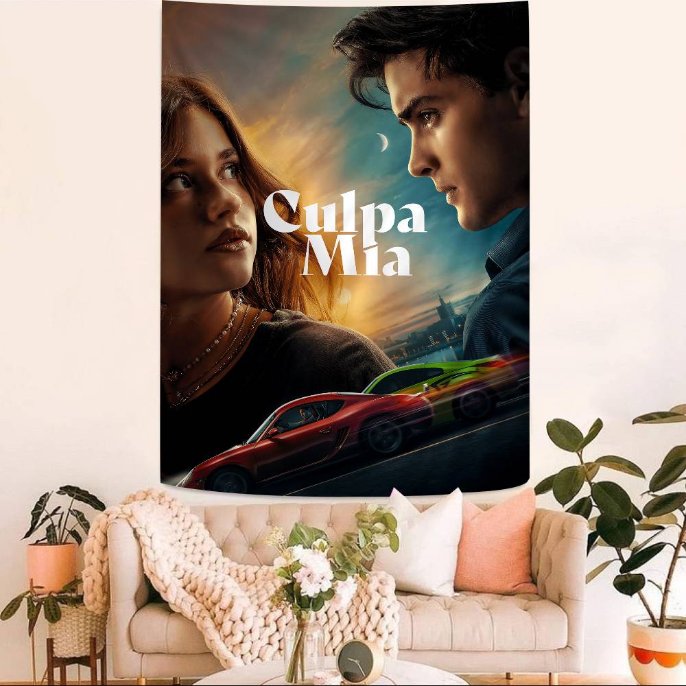 My Fault Culpa Mia 2023 Movie Colorful Tapestry Wall Hanging Hanging Tarot Hippie Wall Rugs Dorm Wall Art Decor