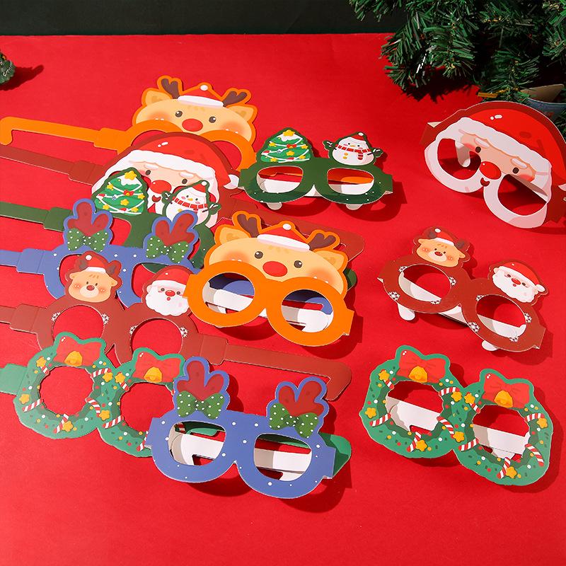 Cartoon Christmas Eyeglass Frames for Kids - Holiday Party Props & Gifts