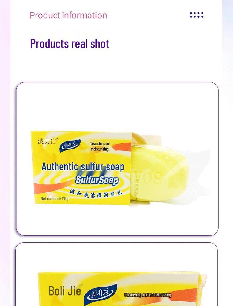 Sulfur Soap for Face & Body - Antibacterial, Exfoliating, Oil-Control, Skin-Nourishing Cleanser.