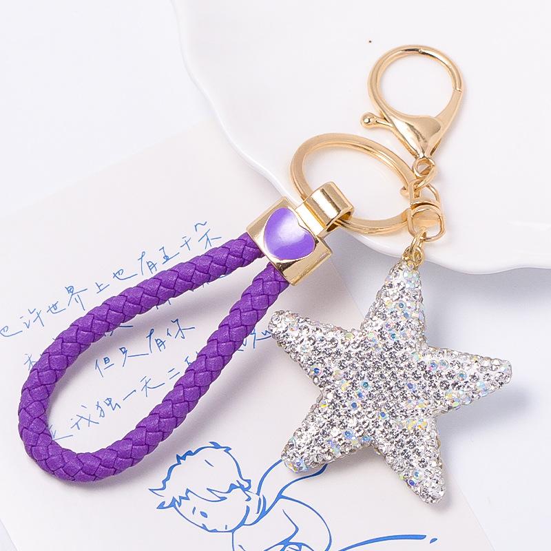 Five-pointed Star Creative Keychain, Hoop Backpack Pendant, Heart-shaped Keychain, Small Gift