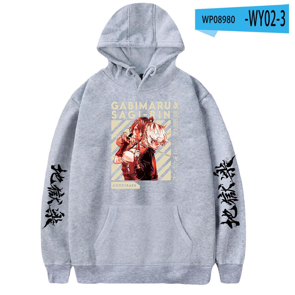 2023 Jigoku Raku Gabimaru Anime Hoodie Long Sleeve Woman Man Sweatshirts Harajuku Streetwear Jigokuraku Manga Clothes Hoodies