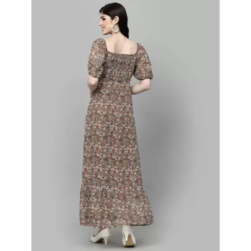 Party Wear Women Top Tunic Fit and Flare Red, Multicolor Dress Kurta Long Dress SC-1841