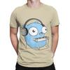 The Golang Mascot Music Black Edition Graphic 100 Cotton TShirt gopher Tees Tops For Unisex