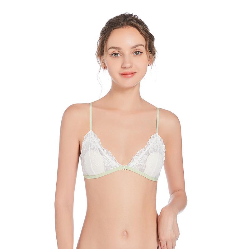 

Бюстгальтер без косточек с застежкой спереди и цветными бретельками, естественно поддерживающий нижнее белье с подкладкой L