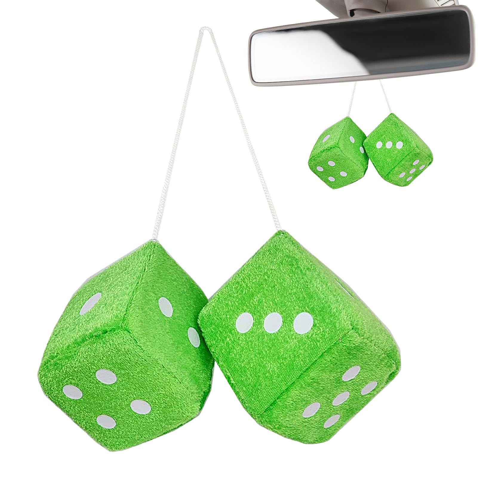 

Generic Car Dice, Auto Rear Mirror Plush Dice, Rearview Mirror, Accessories, Car, Rearview Mirror, Please refer to the description зелений