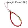 High-end Red Rope Mobile Phone Chain Handmade Woven This Life Year Pendant  Fashion Accessories