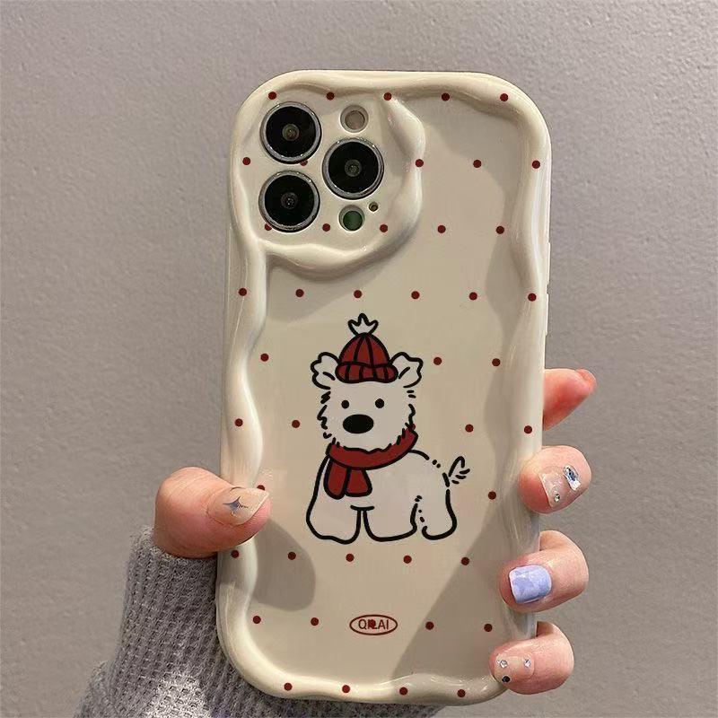 

Polka Dot Puppy iPhone Case for 12/13/14 Pro, 15, 16, 17, and 17 Pro Max iPhone 16 Plus