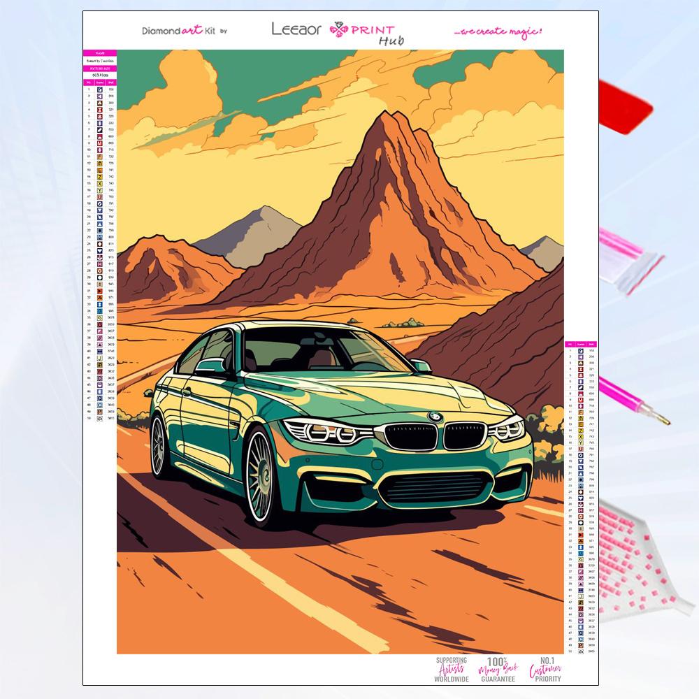 Kolorowe Samochody Malowanie Diamentowe Nowość 2026 Ulubione Zabawki Chłopców Pełna Mozaika z Cyrkonii Haft Zestaw do Haftu Krzyżykowego Dekoracja Domu