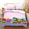 Juego de Ropa de Cama de Dibujos Animados Happy Tree Friends Funda Nórdica Juego de Cama Funda de Colcha Funda de Almohada Edredón tamaño King Queen Niños Ropa de Cama para Adultos
