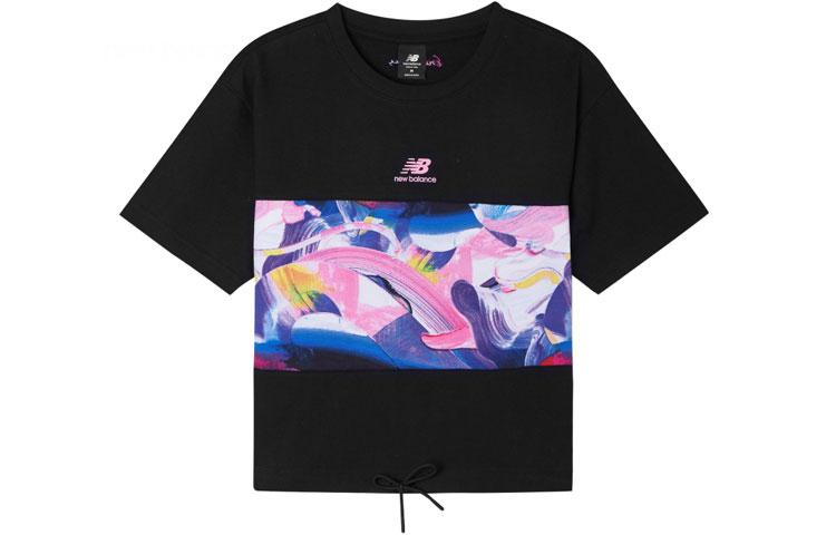 Женская черная футболка New Balance AWT12328-BK M