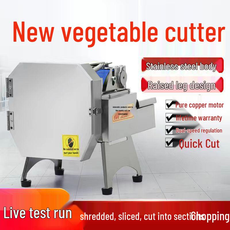 Fully Automatic Electric Vegetable Cutter: Hand-Crank Multifunction for Scallions, Garlic, and Sprouts In Canteens and Kitchens