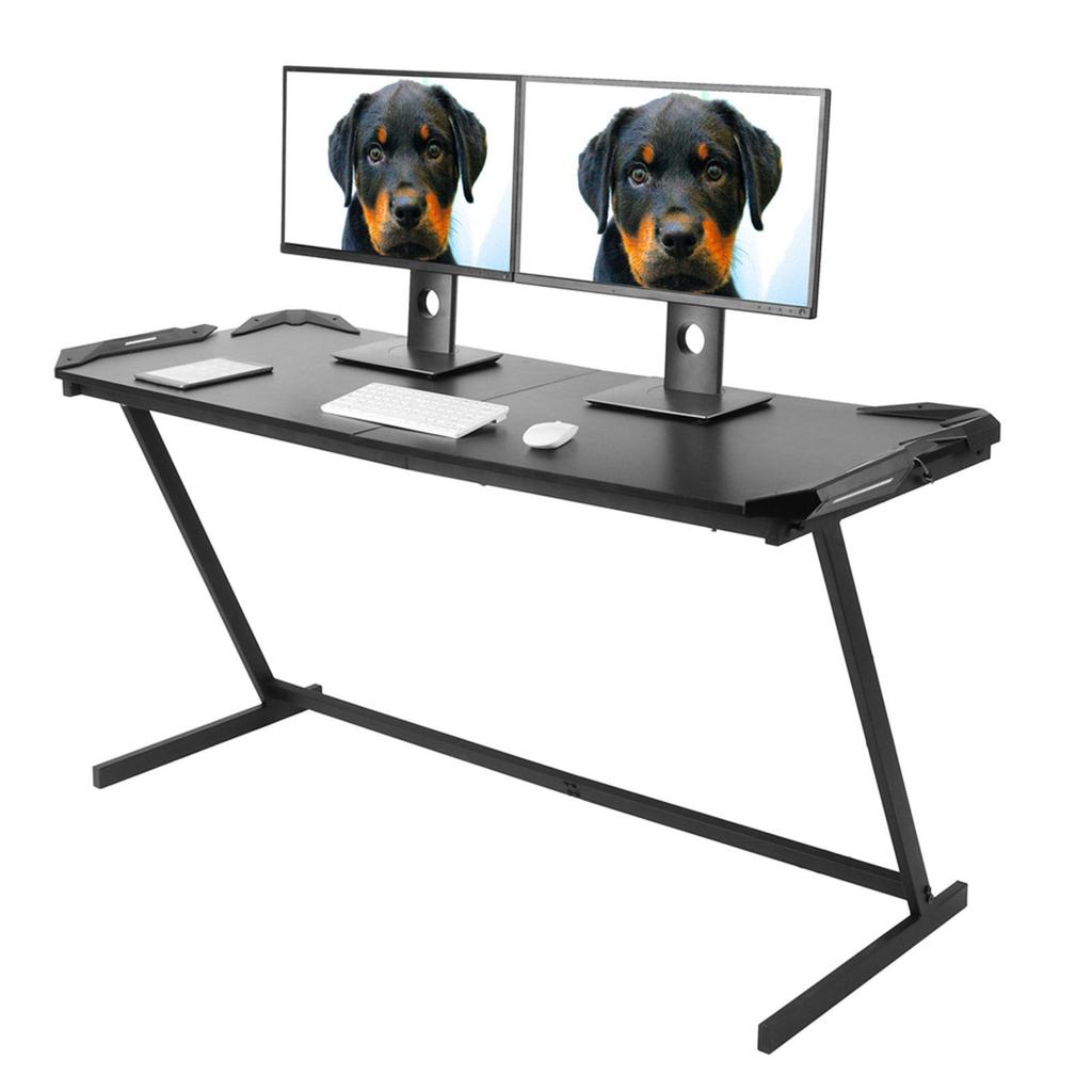 Gaming Furniture Z Shaped Large Computer Table PC Gaming Desk with RGB LED Light Home Furniture Gaming Supplies RGB Gaming Table