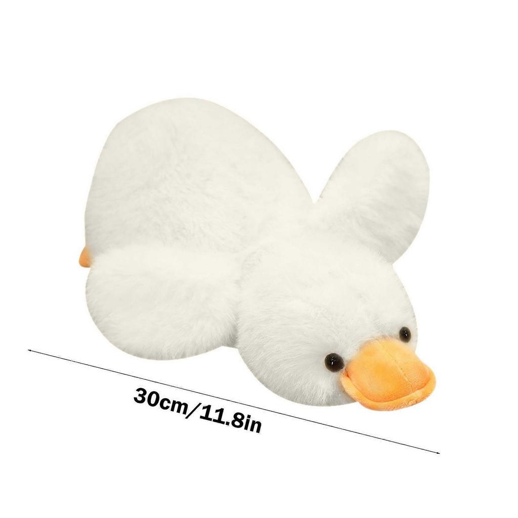 Cute Explosive Hair White Duck Doll Toy Yellow Duck Soothing Sleep Big Goose Pillow Day Gift for Female (Toy Playsets)