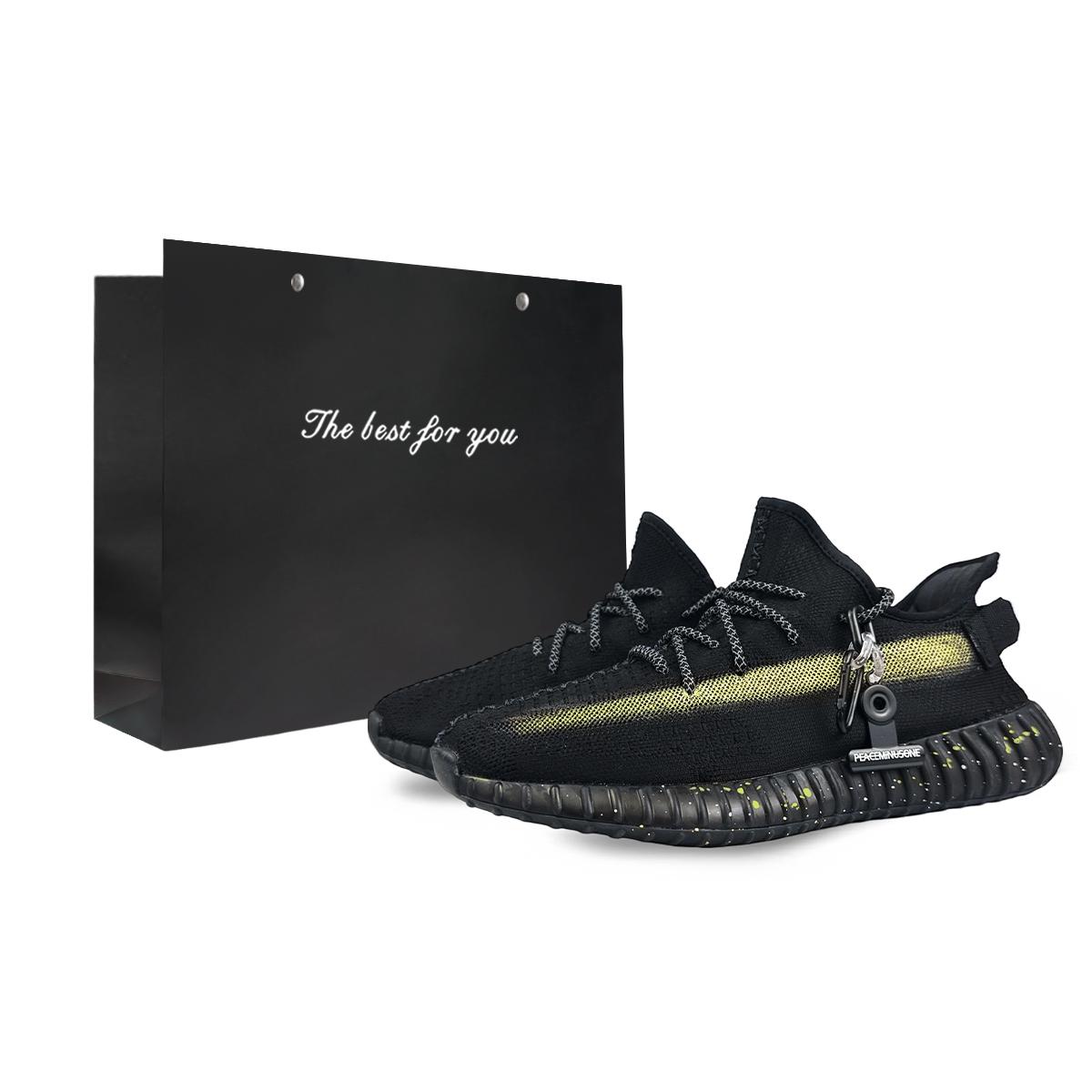

Adidas Originals Yeezy Boost 350 V2 Low top Casual Shoes Unisex Black HQ4540(Team373-BOX) 38