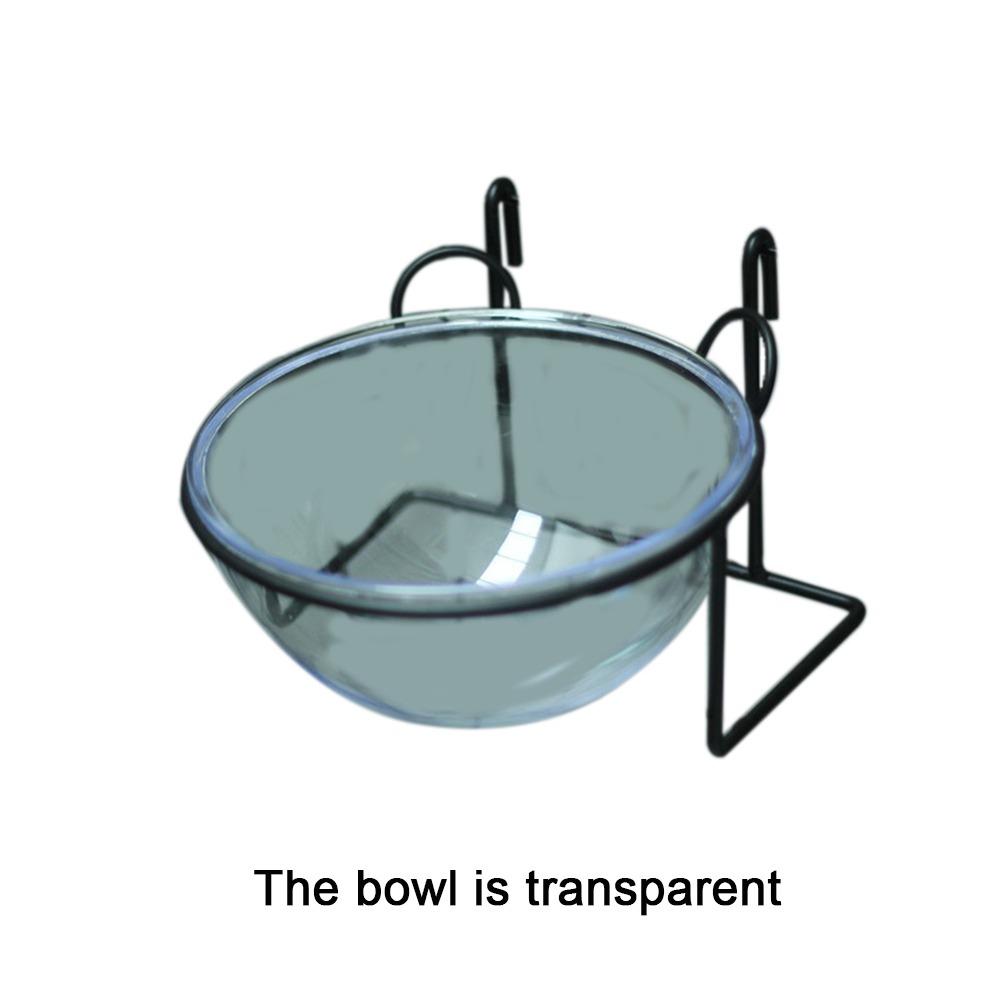 

Stainless Steel Cage Hanging Dog Basin Fixed Dog Cats Hanging Bowl Pet Feeding Bowl Travel Style A