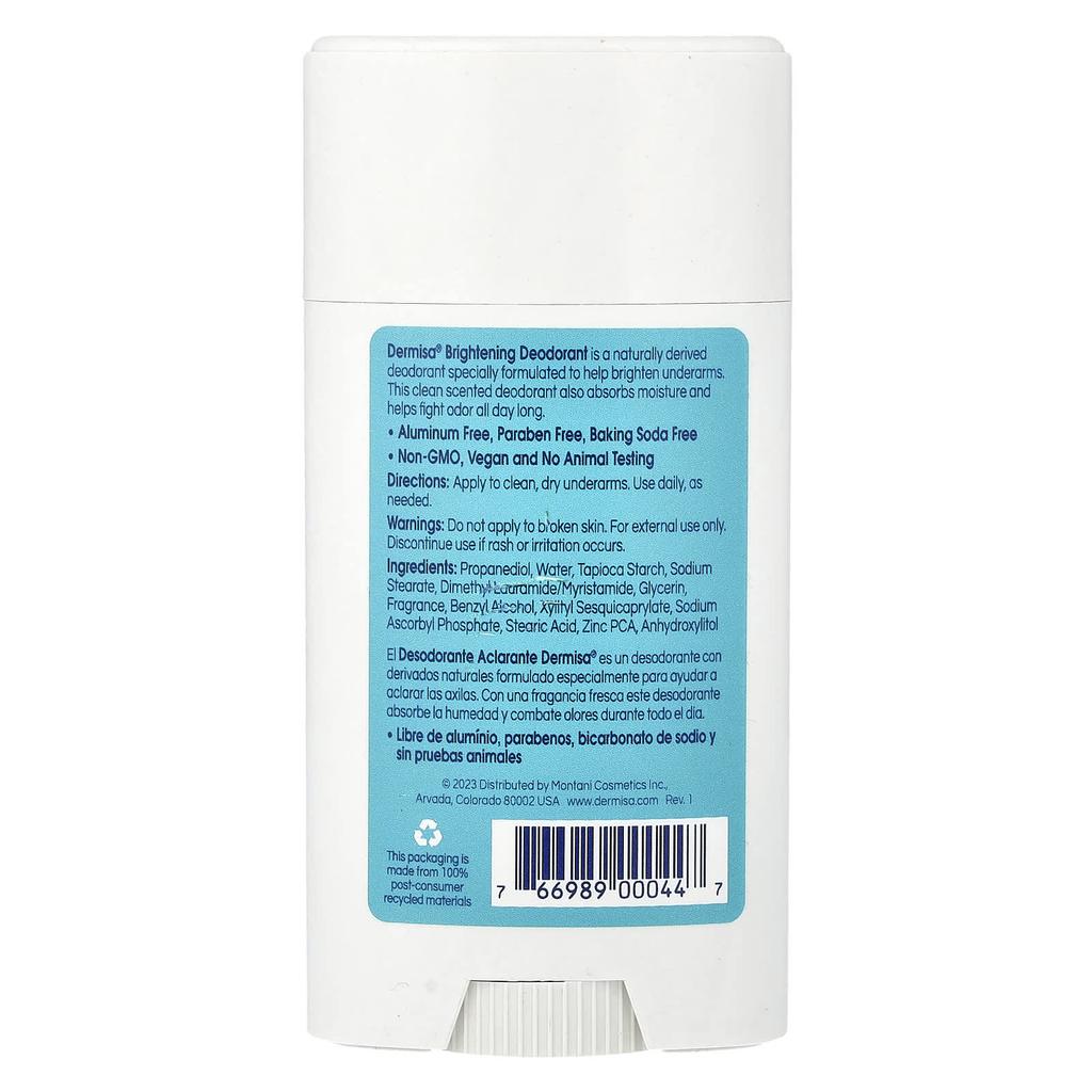 Dermisa, Brightening Deodorant Stick, 75g (2.65oz)