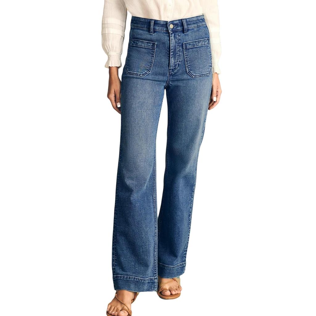 Women's Denim Classic Versatile High Waist Fashionable Trousers