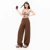 Frühling Sommer Schwer Vollstern Strasssteine Gürtel Design Schlank Weites Bein Jeanshose Für Damen Lässige Hose Übergröße Jeanshose
