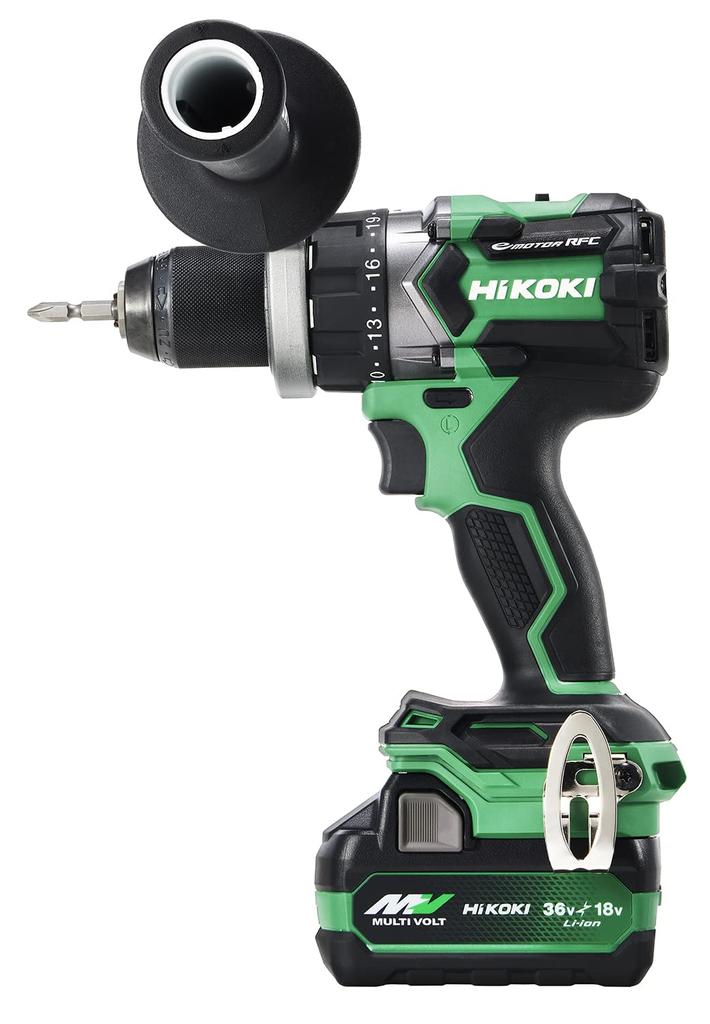 HiKOKI 18V drill driver DS18DC 2 charger and case included Maximum torque Drills up to 102mm in wood pieces, 140N m DS18DC(2XPZ)
