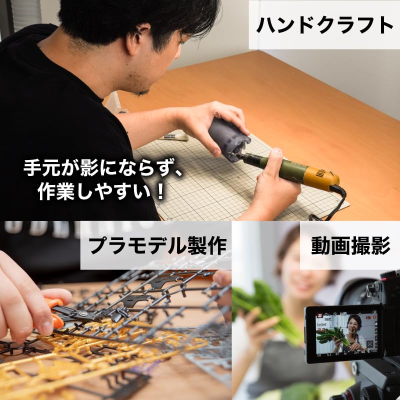 THANKO Adjustable 3-Sided Desk Light with Surface Illumination CTVLLNCBK