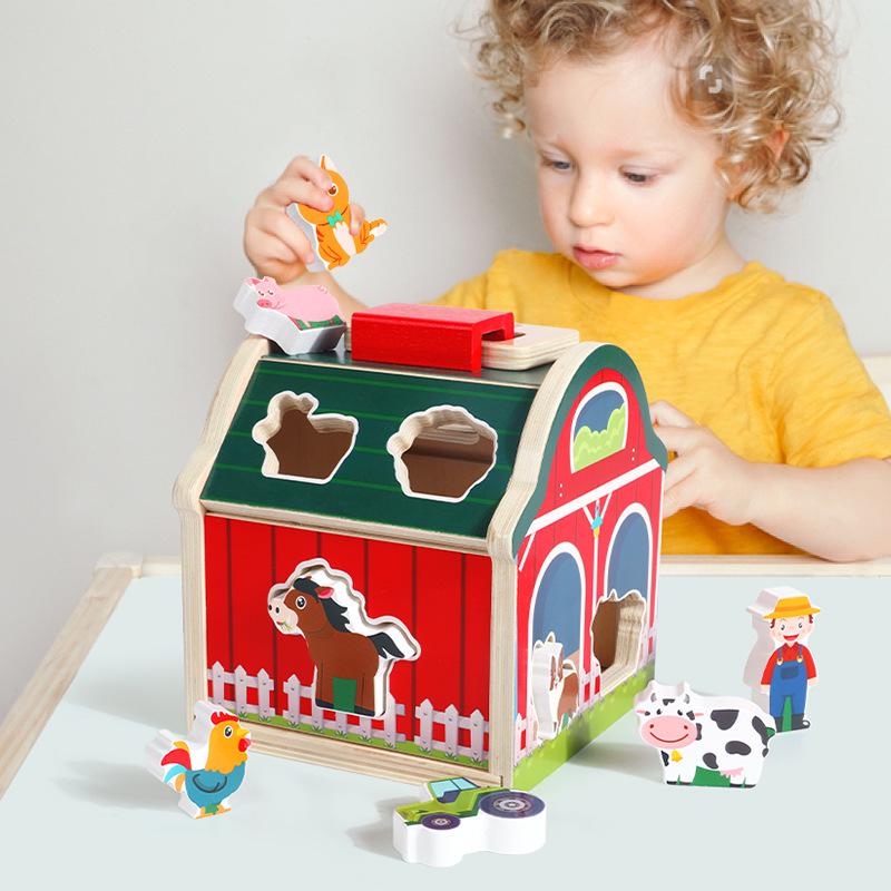 

Multifunctional Early Education Farm Toy: Animal Shapes & Assembly Puzzle