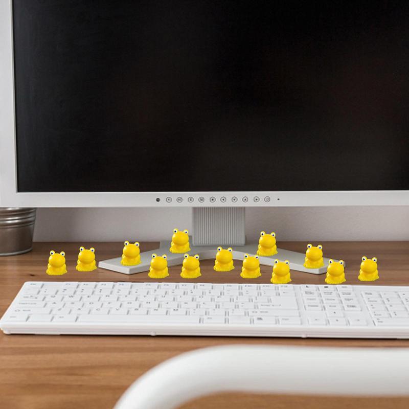 100Pcs Mini Frog Garden Decor Green Frog Figurines Miniature Home Decor Tiny Plastic Frogs Fairy Garden Decor