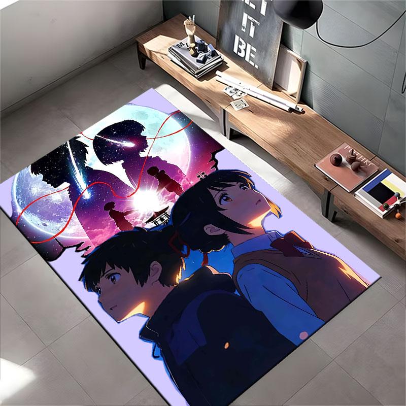 Anime-Inspired Romantic Galaxy Carpet suitable as a non-slip mat for the living room or bedroom sofa