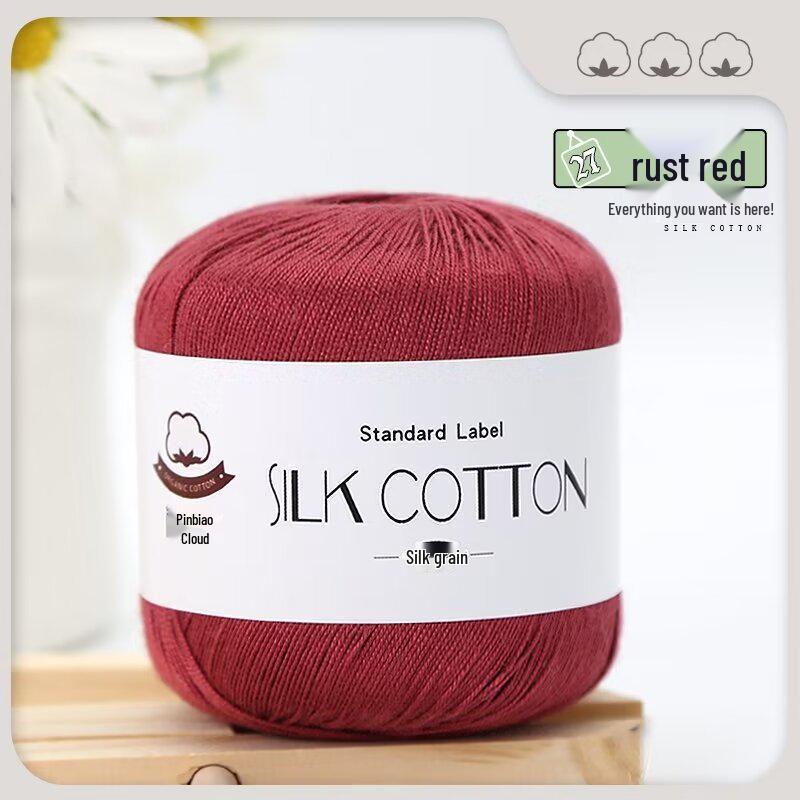 No. 6 Hand-Knitted Doll Yarn: Silk, Cotton & Linen Blend for DIY Crochet & Clothing