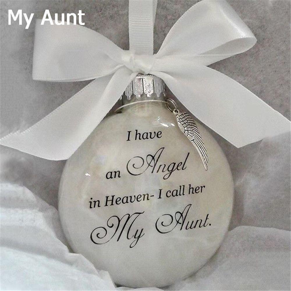 An Angel In Heaven Christmas Tree Hanging Ornaments Family Pendant Memorial Ornament Feather Ball