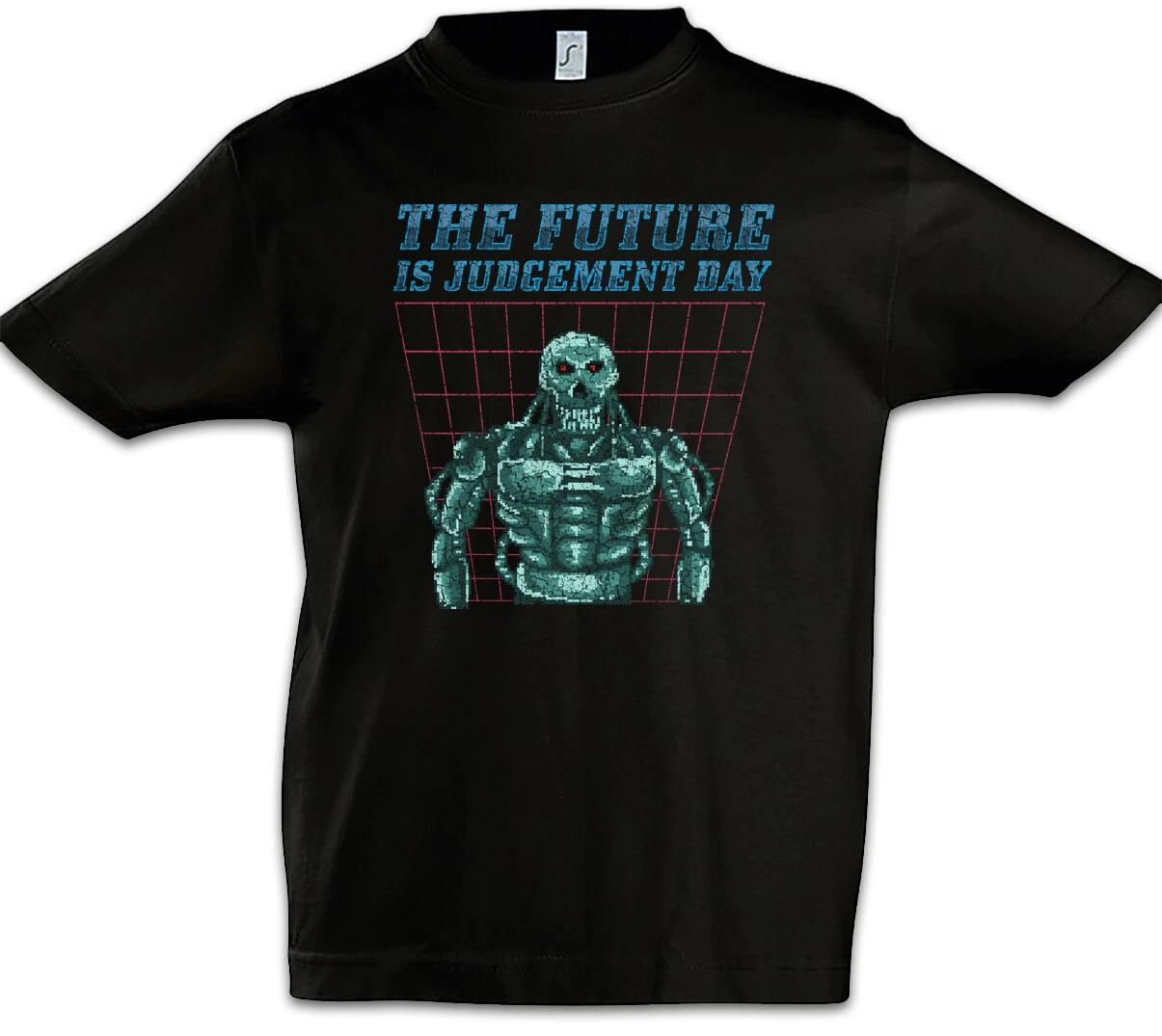 The Future Is Judgement Day Kids Boys kids boys T-Shirt Nerd Fun Robot Terminator 160