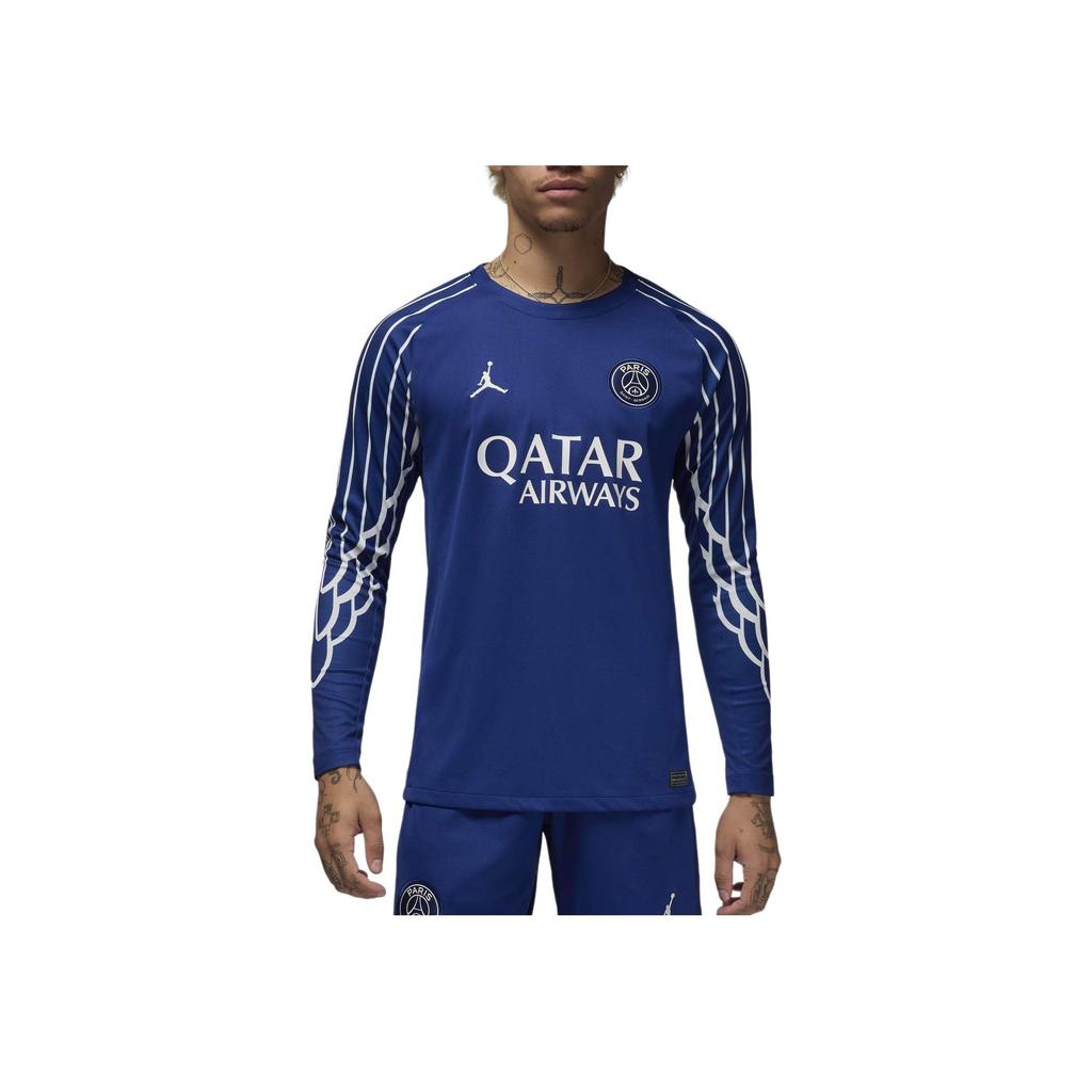 Jordan Logo Letter Crew Neck Long Sleeve T-Shirt Men Tops Navy HJ0867-493