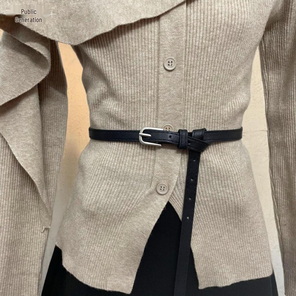 2026 Frühling Unregelmäßiger Stricktop & Woll-A-Linien-Rock Zweiteiliges Set