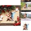 Acrylic Cartoon Cute Style Rearview Mirror Decoration Keychain For Car Interiors