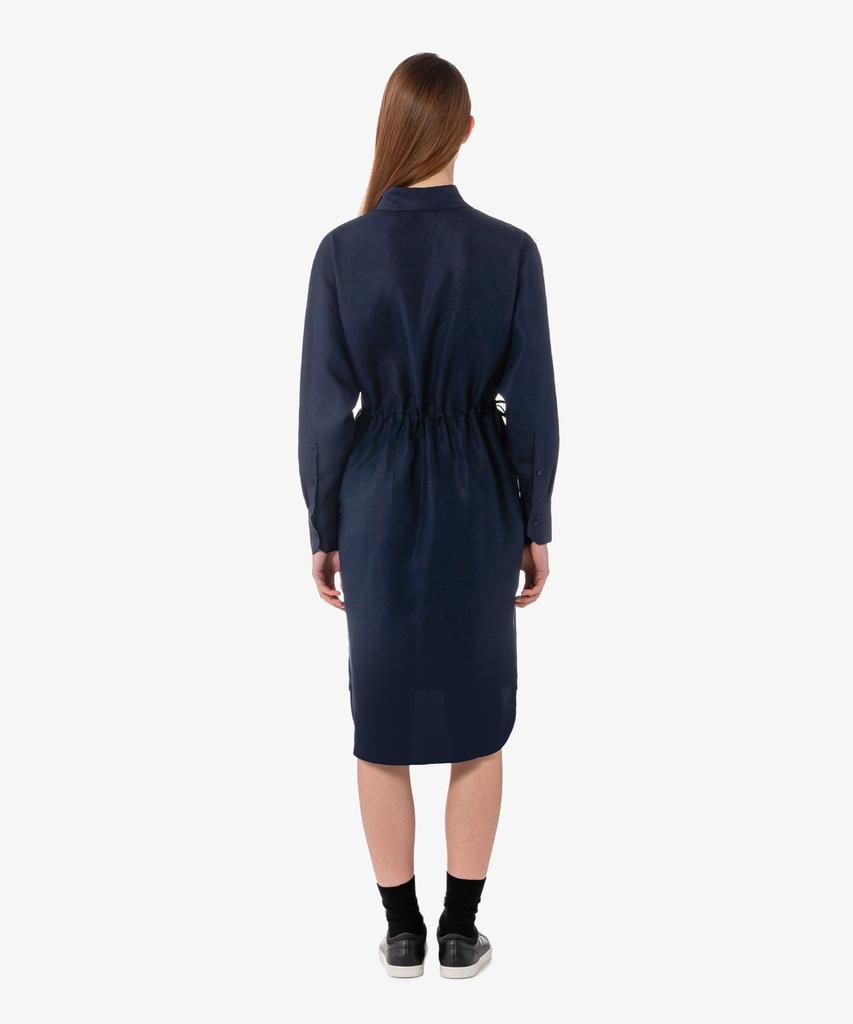Lacoste Women'S Long Sleeve Linen Blended Shirt Dress Ef8271-56G 166