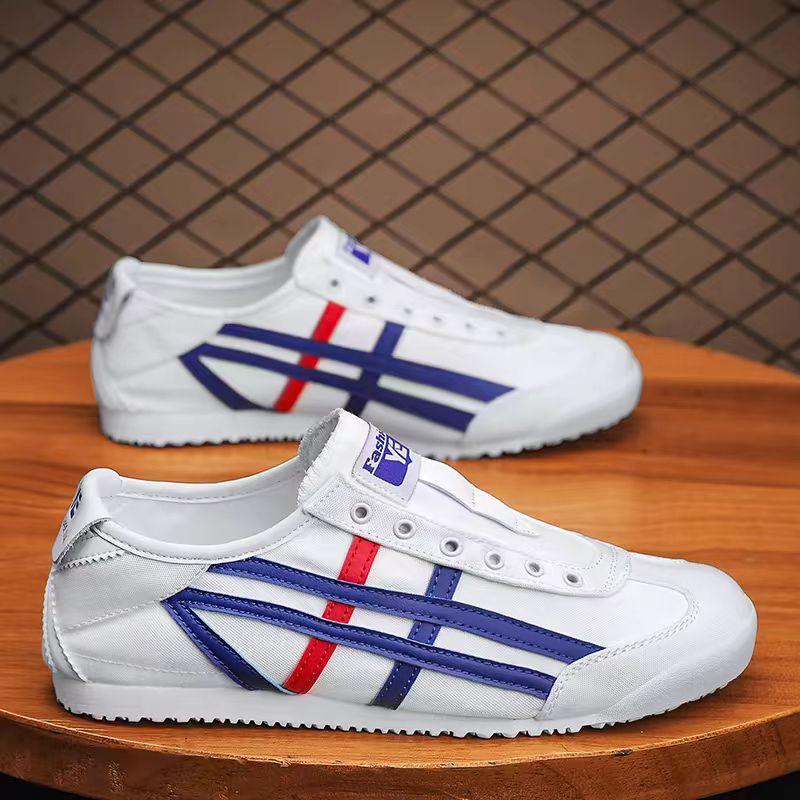 new one-pedal canvas shoes men's shoes Forrest Gump shoes casual shoes versatile lazy shoes fashion board shoes