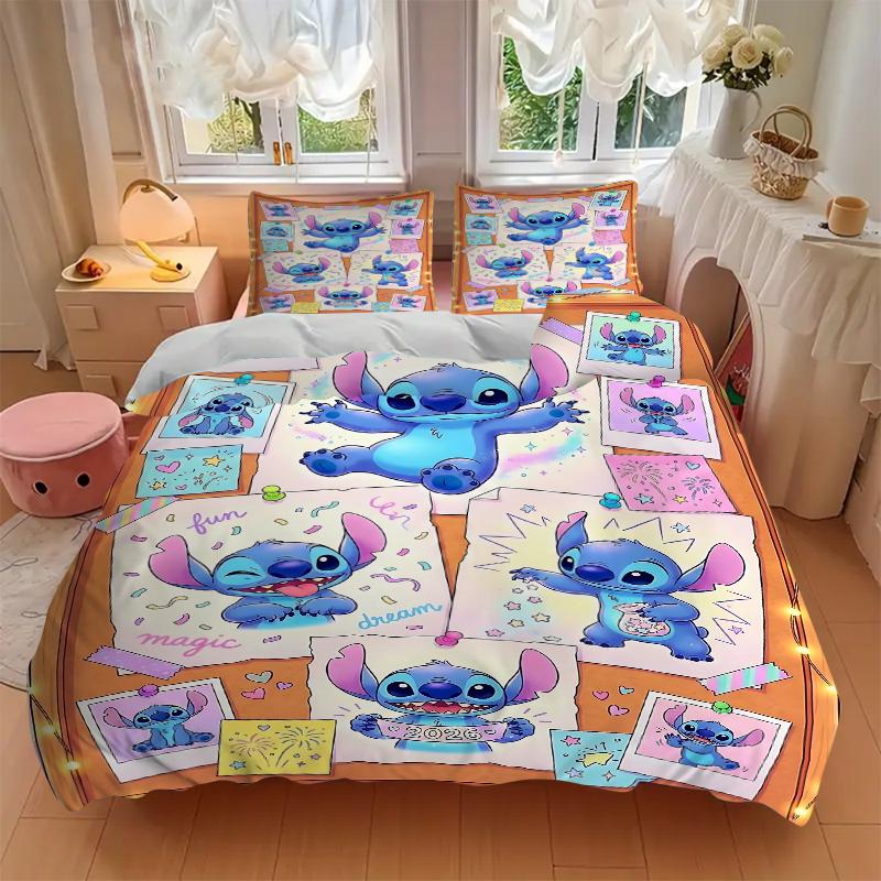 3Pcs Stitch'S Colorful Adventures Bedding Sets For All Sizes New 3D Printed Bed Cover Comforter Duvet Cover Pillowcase Bedroom Decoration