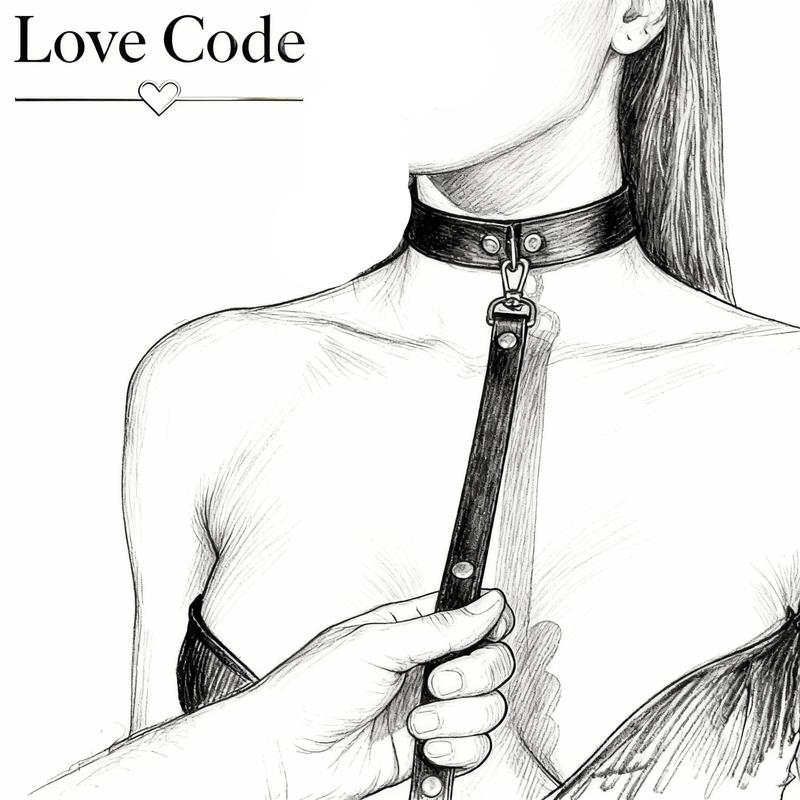 Exotic Accessories of Bdsm Slave Bondage Leather Collar with Leash Belt Choker Necklace Animal Pet Accessories Adjustable Black