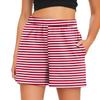 Ladies Casual Fashion High Waist Floral Elasticated Waist Shorts