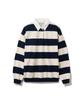 ERER Oxford Collar Stripe T-Shirt Navy