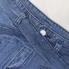 European Elegant Wide-Leg Drapey Lace-Up Slimming Artistic Jeans for Women