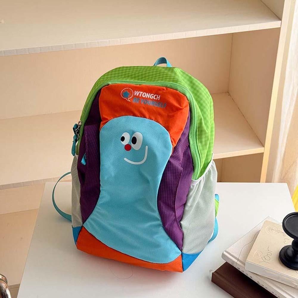Lightweight Kids Backpack Ergonomic Kindergarten Book Bag Colorblock Daypack Women / Men