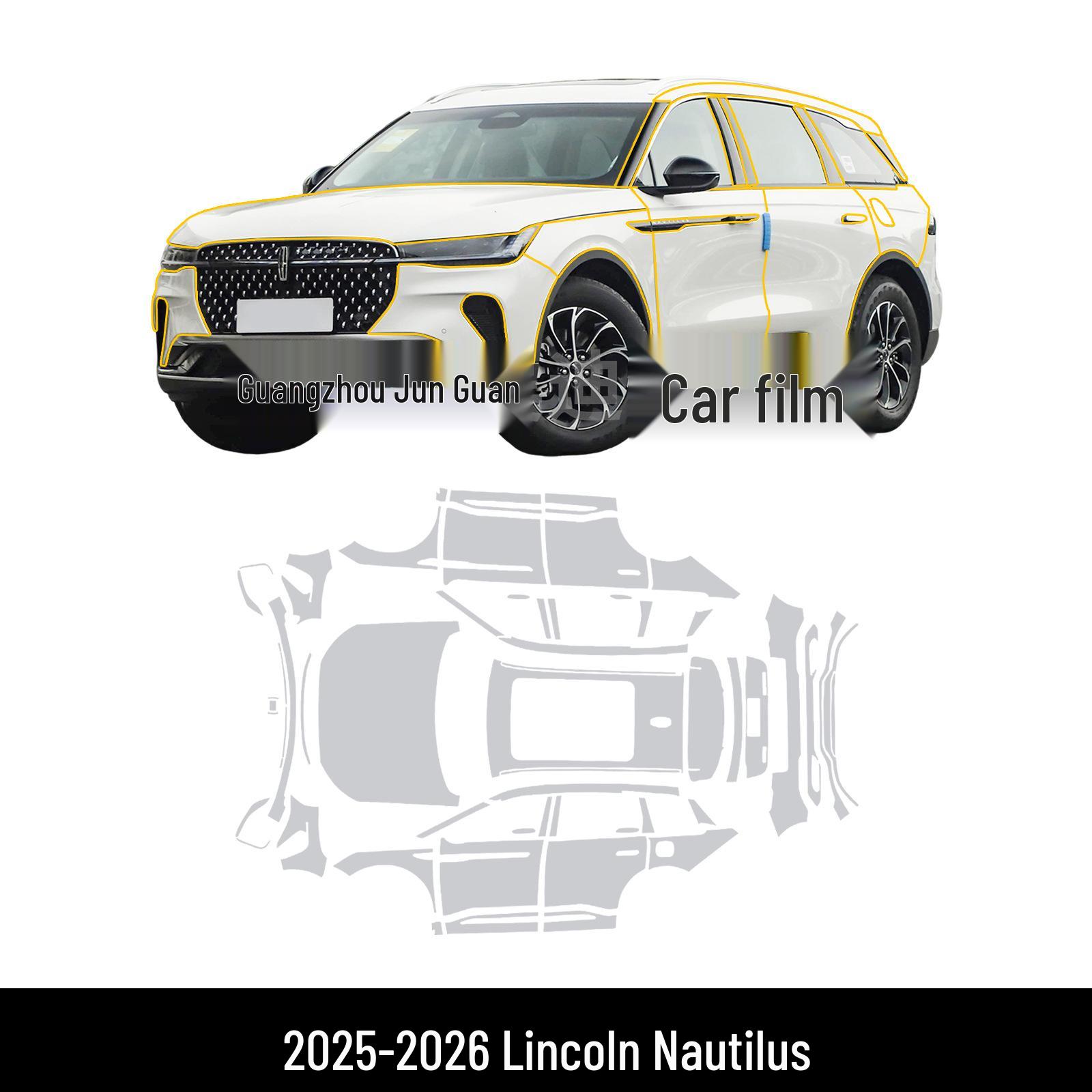 

2025-2026 Lincoln Nautilus Pre-Cut TPU Matte Self-Healing Car Film TPU 7.5MIL Gloss Finish