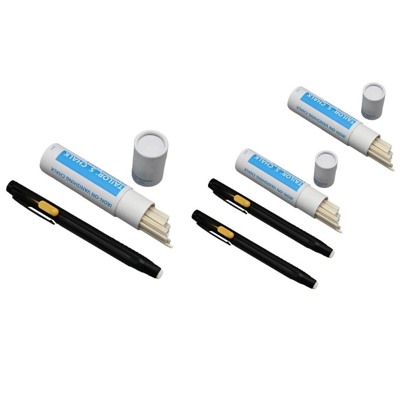 Plastic Fabric Marking Pen Tailor Chalk Pen Includes box of Refills for Fabric Cutting Sewing Dressmaking
